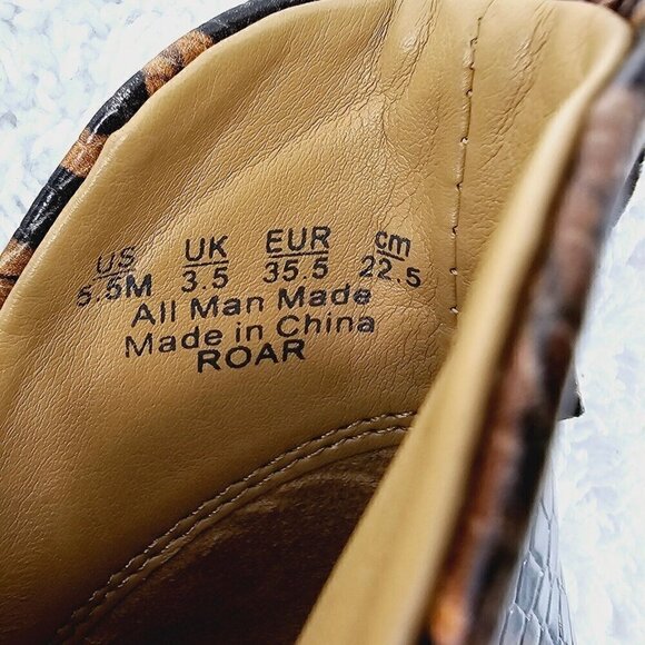 FRANCO SARTO Roar Cognac and Brown Embossed Snakeskin Bootie Sz 5.5 New No Box - Picture 7 of 10